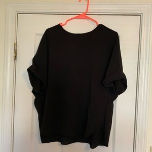 Uniqlo Size L Black Top Blouse